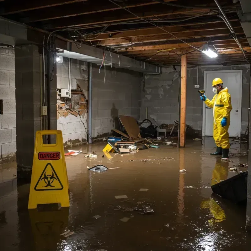 Flooded Basement Electrical Hazard in Trenton, TN Property